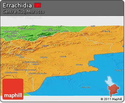 Political Panoramic Map of Errachidia