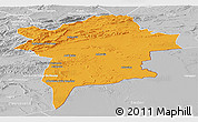 Political Panoramic Map of Errachidia, lighten, desaturated