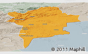 Political Panoramic Map of Errachidia, lighten, semi-desaturated