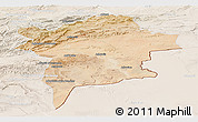 Satellite Panoramic Map of Errachidia, lighten