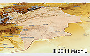 Satellite Panoramic Map of Errachidia, physical outside