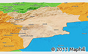 Satellite Panoramic Map of Errachidia, political outside