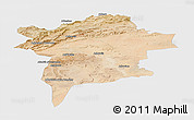 Satellite Panoramic Map of Errachidia, single color outside