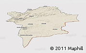 Shaded Relief Panoramic Map of Errachidia, cropped outside