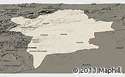 Shaded Relief Panoramic Map of Errachidia, darken