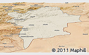 Shaded Relief Panoramic Map of Errachidia, satellite outside