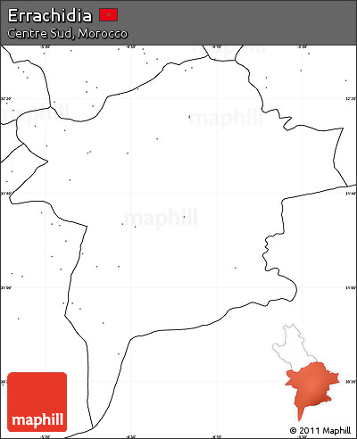 Blank Simple Map of Errachidia, no labels