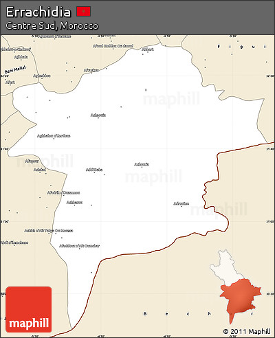 Classic Style Simple Map of Errachidia