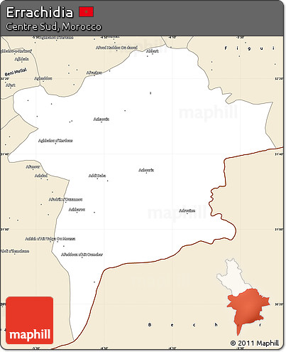 Classic Style Simple Map of Errachidia