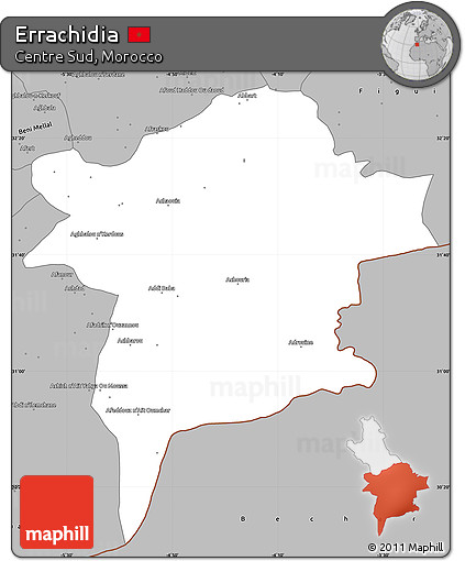 Gray Simple Map of Errachidia