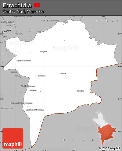 Gray Simple Map of Errachidia