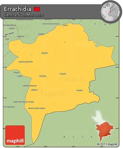 Savanna Style Simple Map of Errachidia