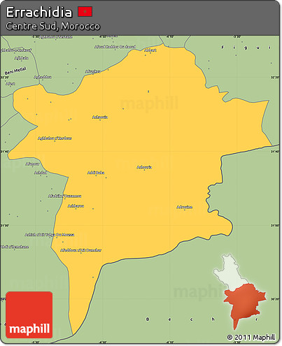 Savanna Style Simple Map of Errachidia