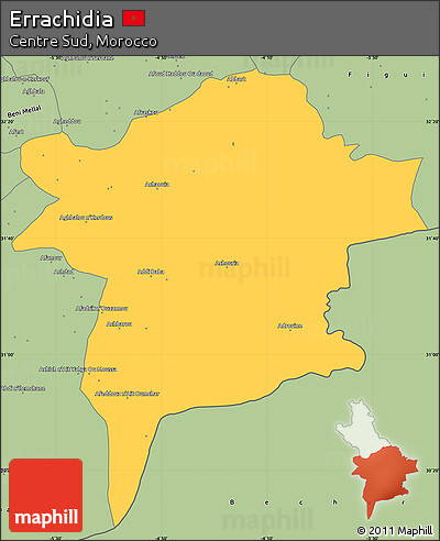 Savanna Style Simple Map of Errachidia