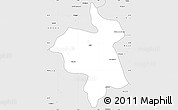 Silver Style Simple Map of Ifrane