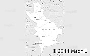 Silver Style Simple Map of Centre Sud