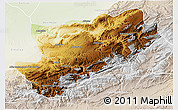 Physical 3D Map of Azilal, lighten