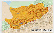 Political 3D Map of Azilal, lighten