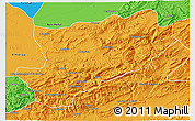 Political 3D Map of Azilal