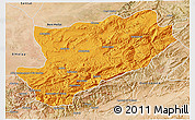 Political 3D Map of Azilal, satellite outside