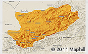 Political 3D Map of Azilal, shaded relief outside