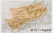 Satellite 3D Map of Azilal, lighten, semi-desaturated