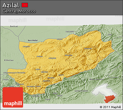 Savanna Style 3D Map of Azilal