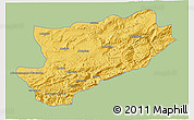 Savanna Style 3D Map of Azilal, single color outside