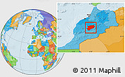Political Location Map of Azilal