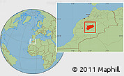 Savanna Style Location Map of Azilal