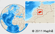 Shaded Relief Location Map of Azilal