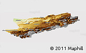 Physical Panoramic Map of Azilal, cropped outside