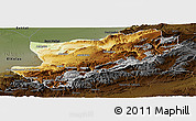 Physical Panoramic Map of Azilal, darken