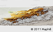 Physical Panoramic Map of Azilal, lighten, semi-desaturated