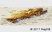 Physical Panoramic Map of Azilal, shaded relief outside