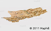 Satellite Panoramic Map of Azilal, cropped outside
