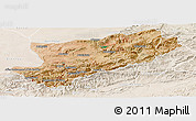 Satellite Panoramic Map of Azilal, lighten