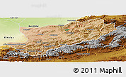 Satellite Panoramic Map of Azilal, physical outside