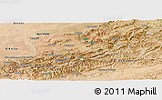 Satellite Panoramic Map of Azilal