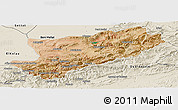 Satellite Panoramic Map of Azilal, shaded relief outside