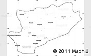 Blank Simple Map of Azilal, cropped outside