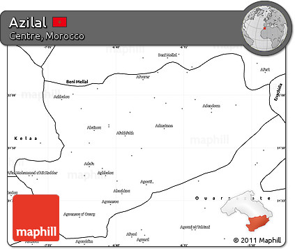 Blank Simple Map of Azilal