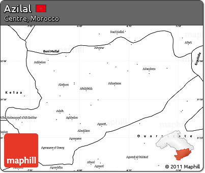 Blank Simple Map of Azilal