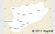 Classic Style Simple Map of Azilal, single color outside