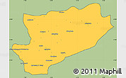 Savanna Style Simple Map of Azilal, cropped outside