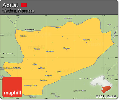 Savanna Style Simple Map of Azilal