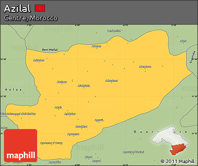 Savanna Style Simple Map of Azilal