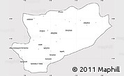 Silver Style Simple Map of Azilal, cropped outside