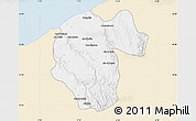 Classic Style Map of Ben Slimane, single color outside