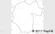 Blank Simple Map of Ben Slimane, no labels